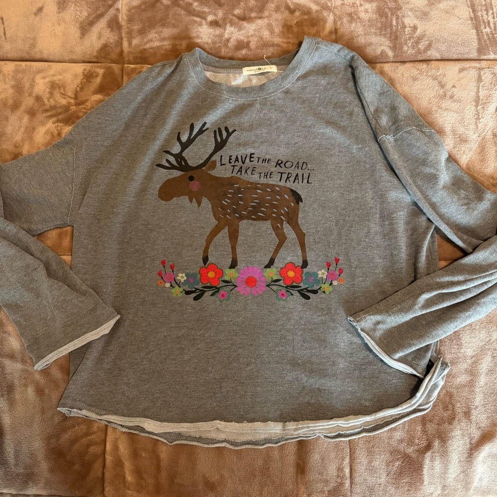 Natural Life Gray Crew Neck